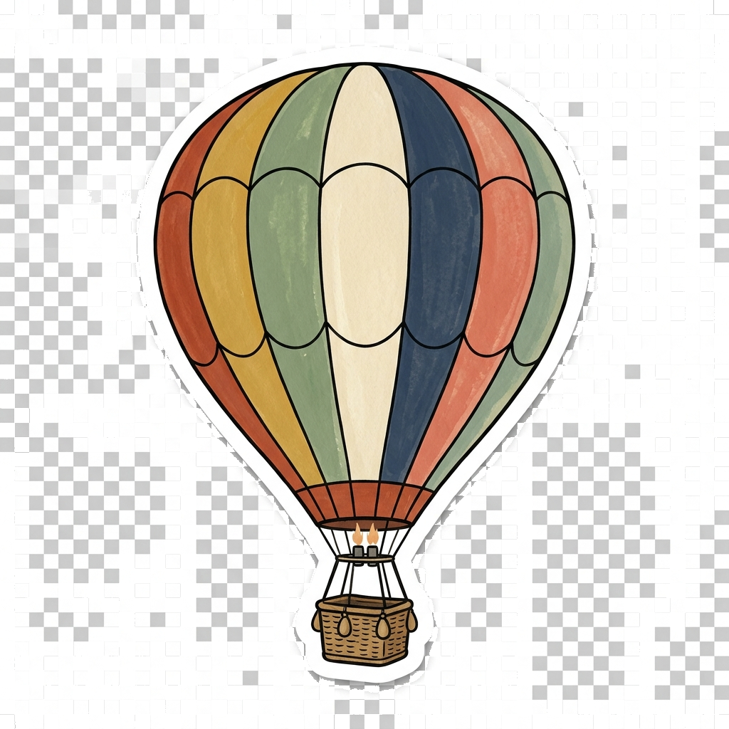 hot air balloon doodle