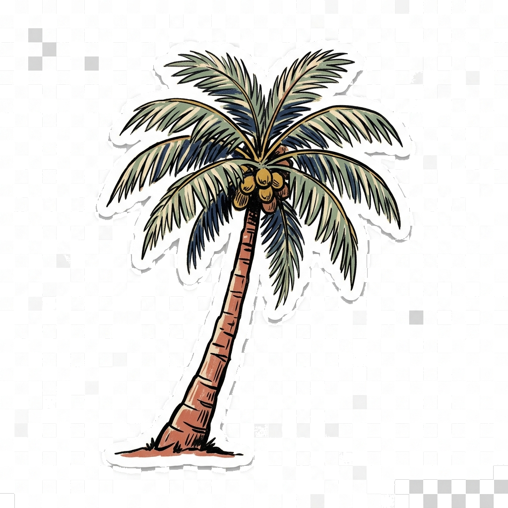 palm tree doodle