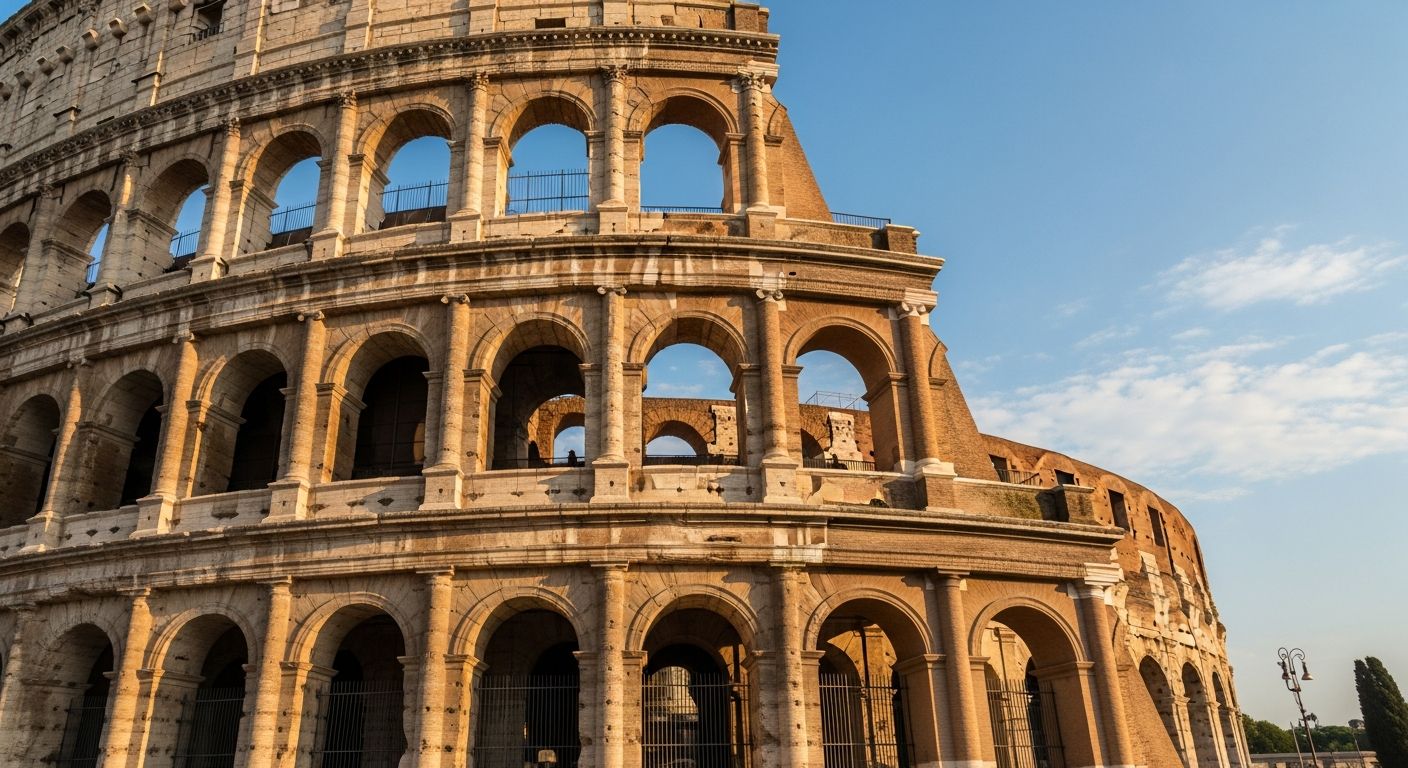 Colosseum at golden hour, the crowds gone home