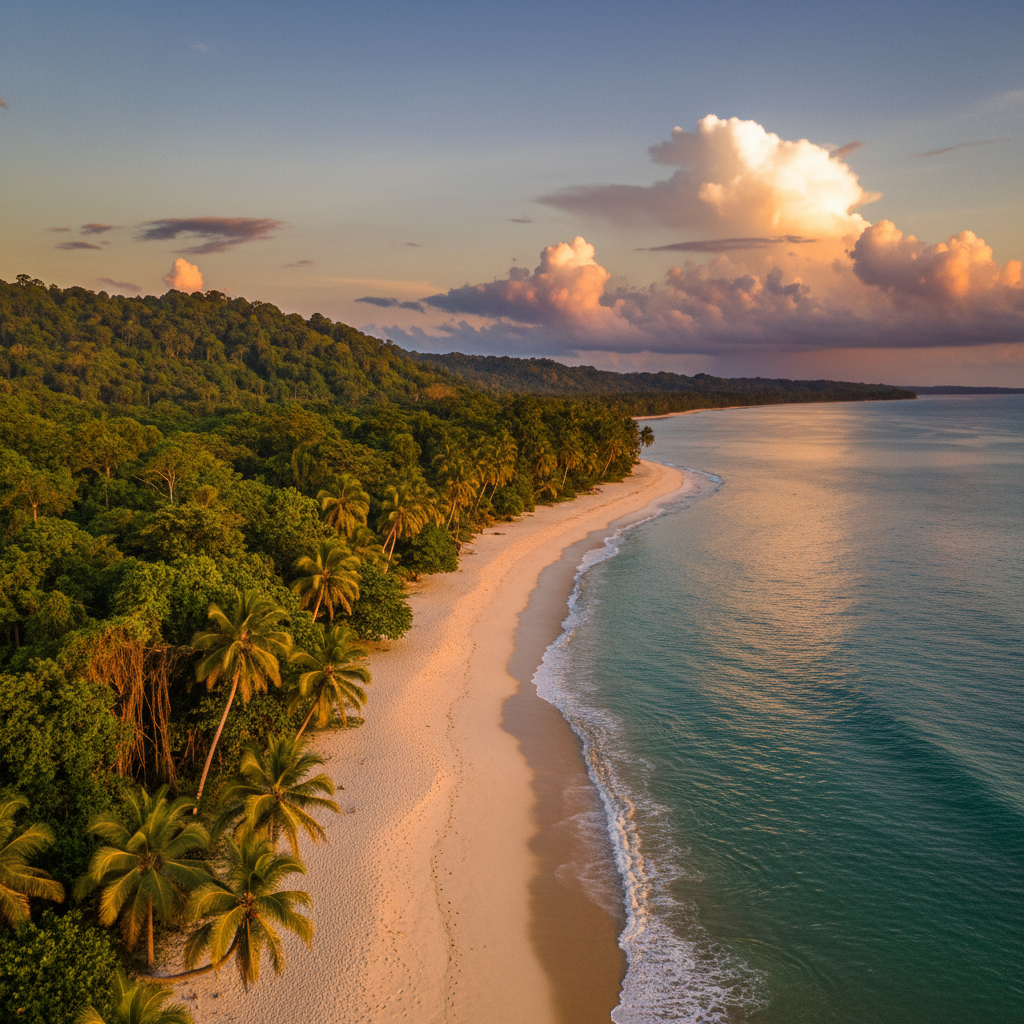 Costa Rica rainforest meets beach