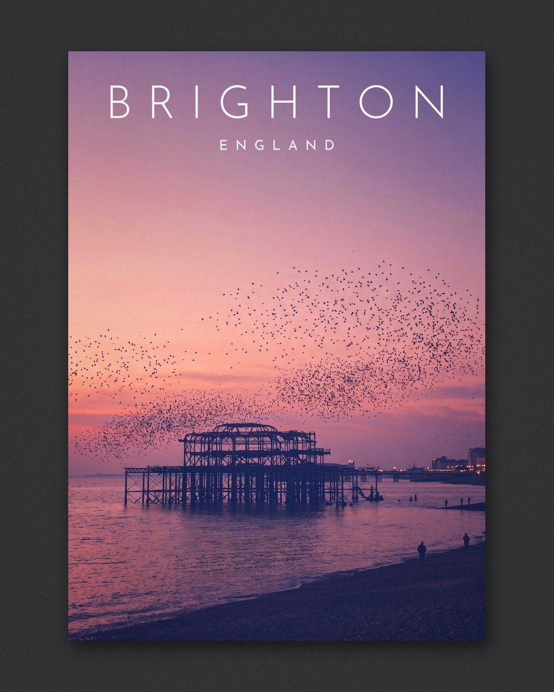 Brighton West Pier at Sunset print: the unframed print
