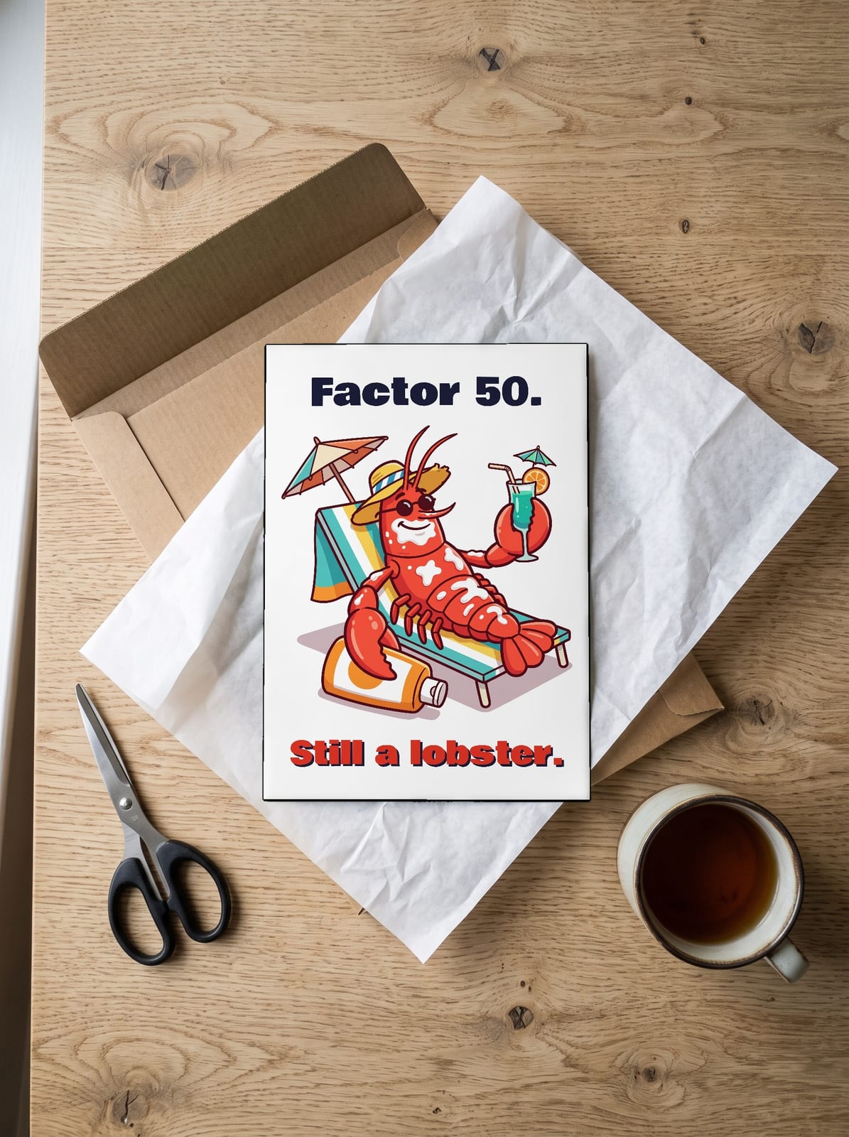 Factor 50 Still a Lobster print: unboxing the unframed A4 print