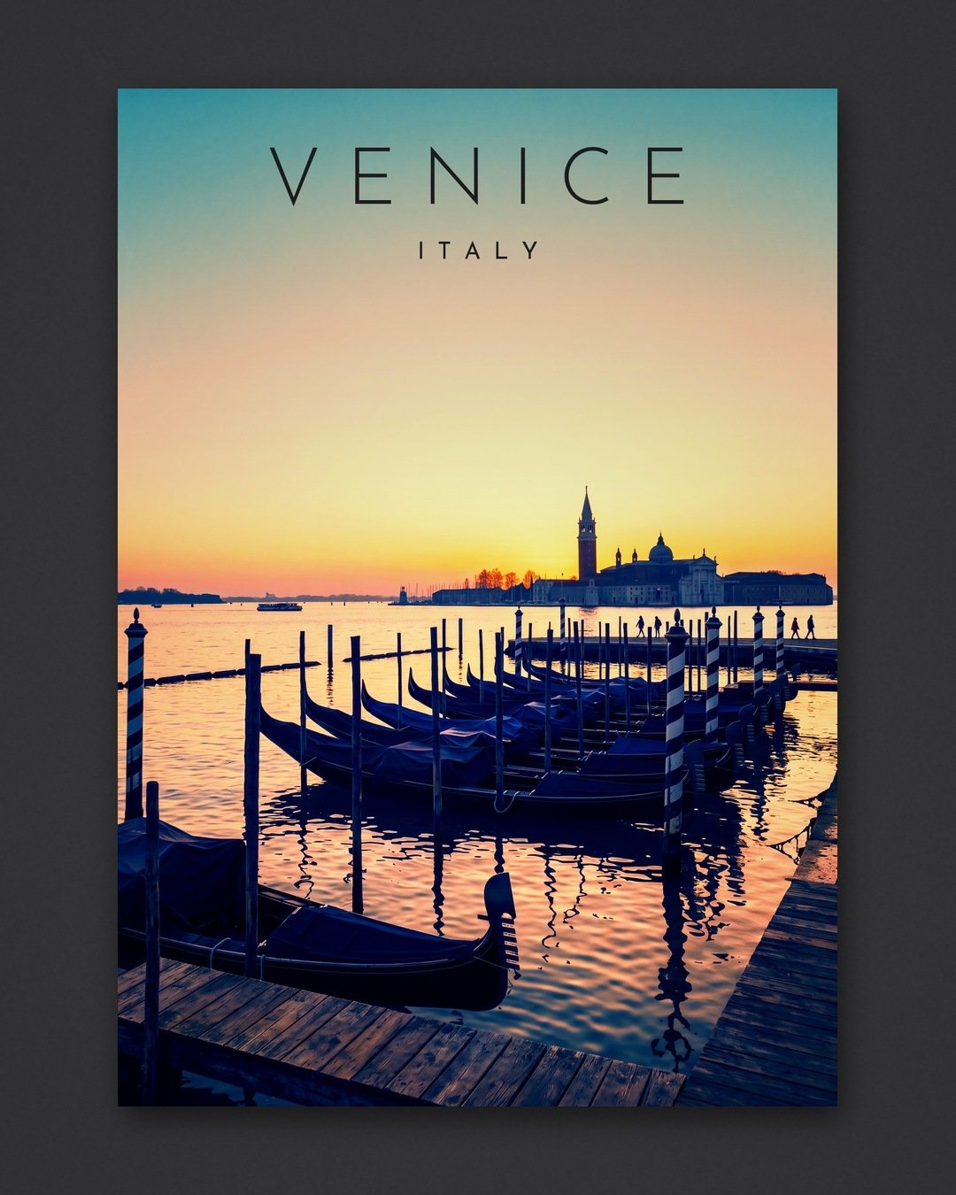 Venice Gondolas at Sunrise print: the unframed print