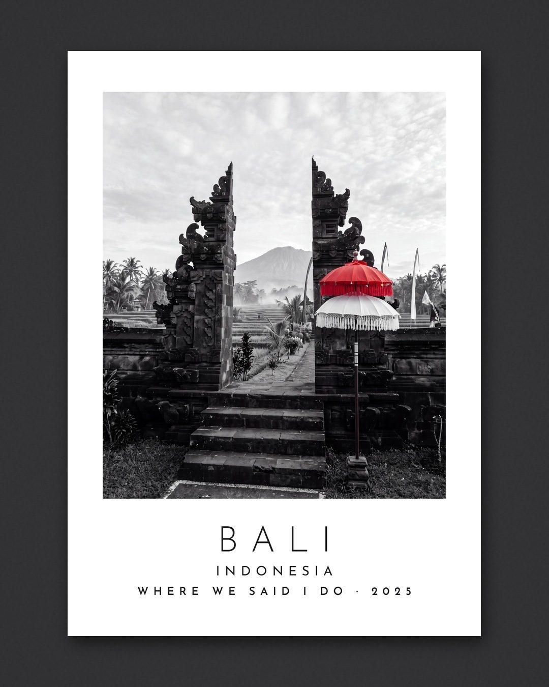Our Trip Bali print: the unframed print