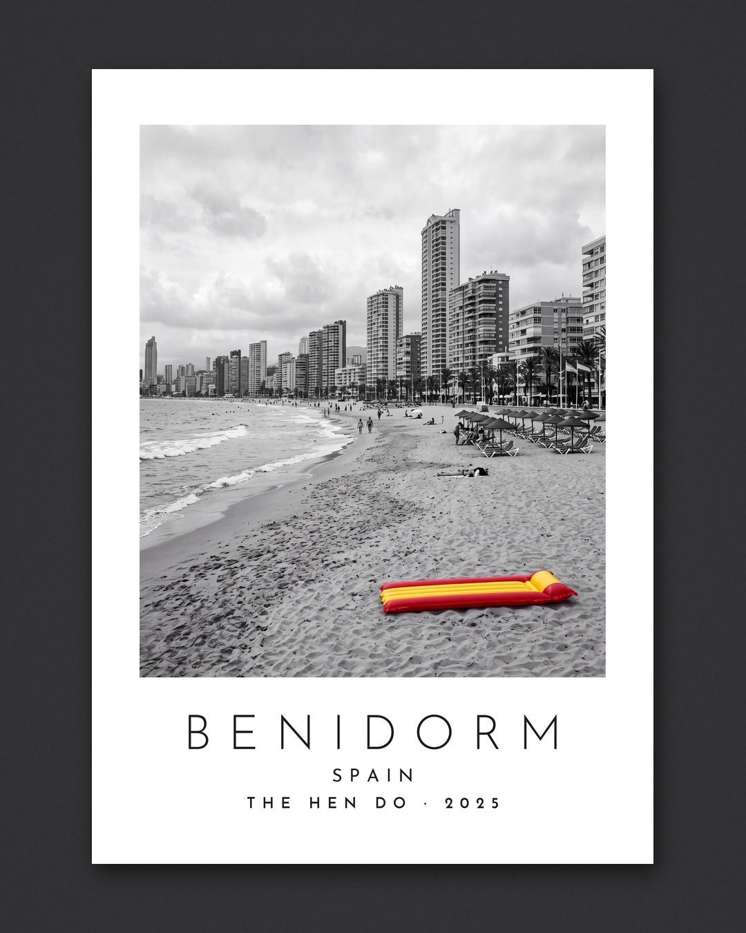 Our Trip Benidorm print: the unframed print