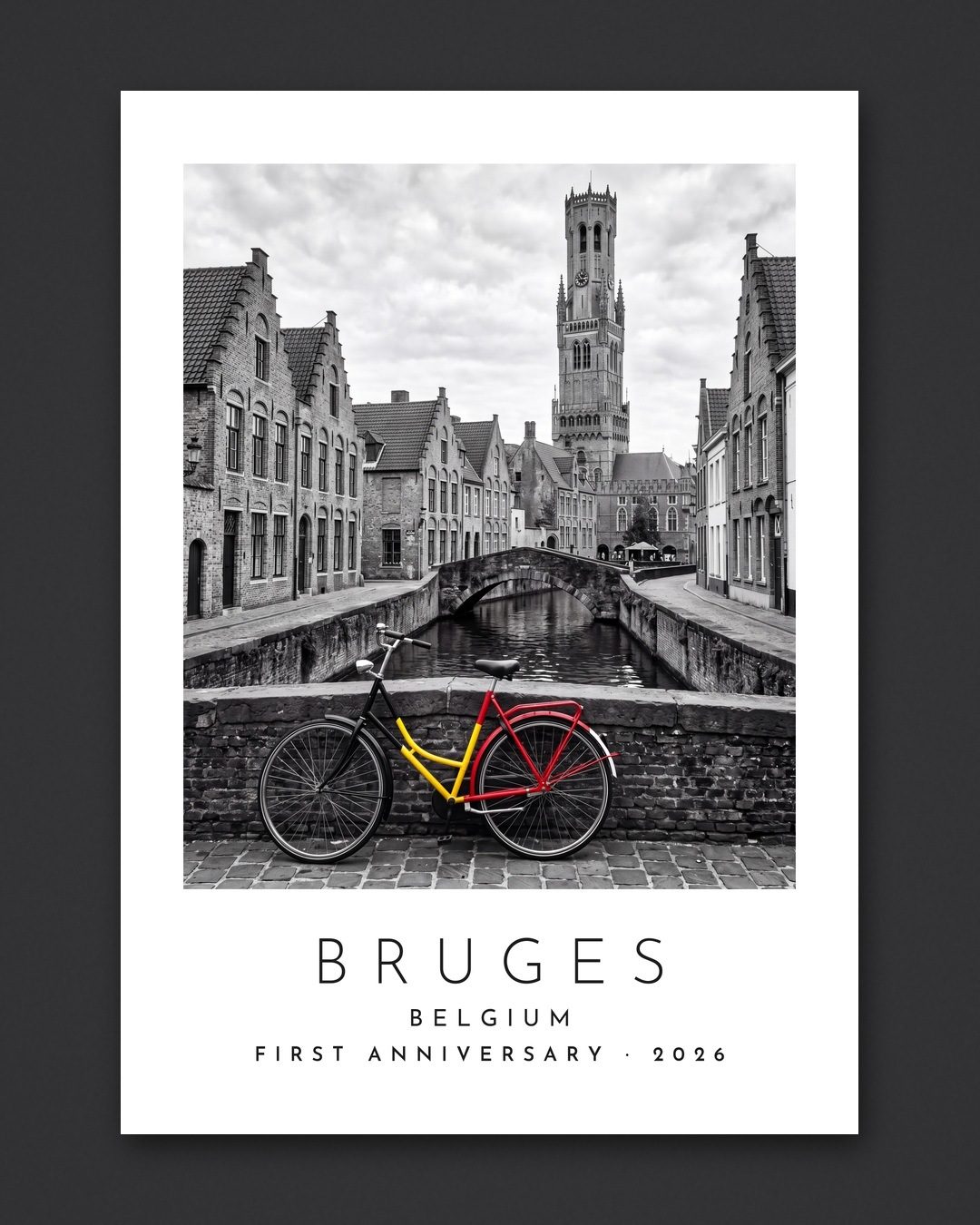 Our Trip Bruges print: the unframed print