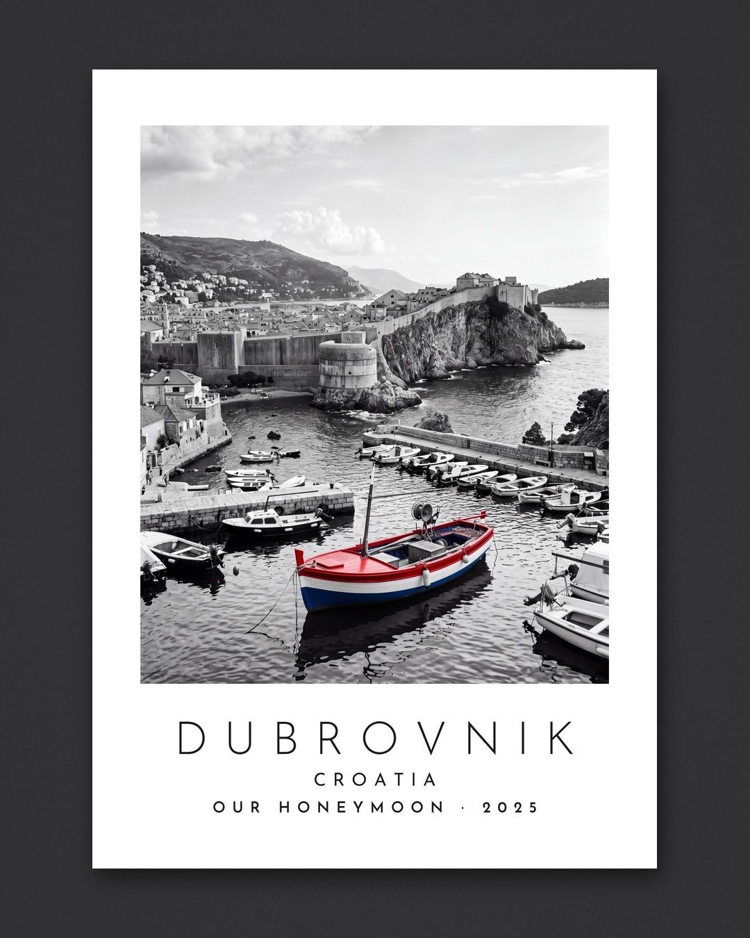 Our Trip Dubrovnik print: the unframed print