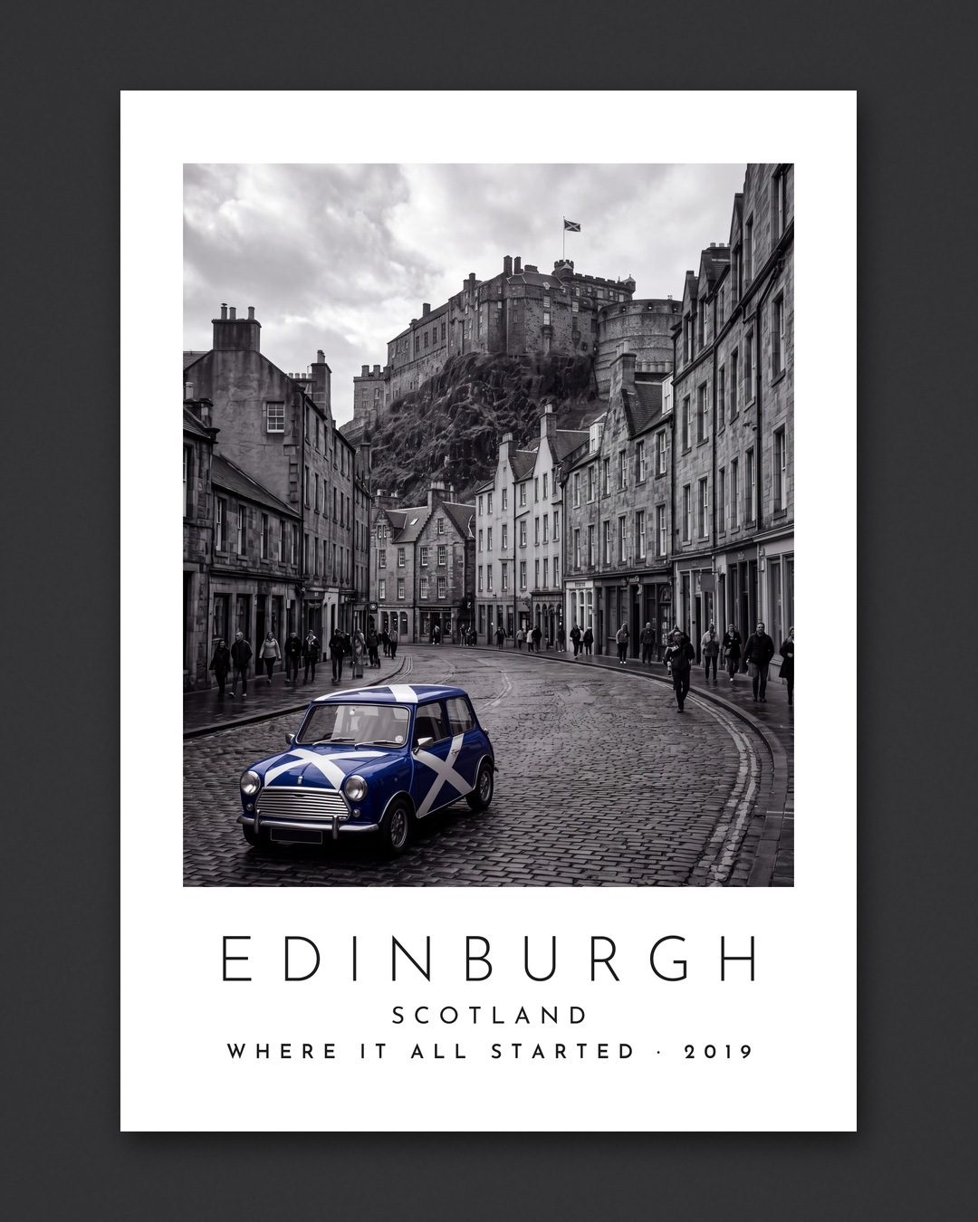 Our Trip Edinburgh print: the unframed print