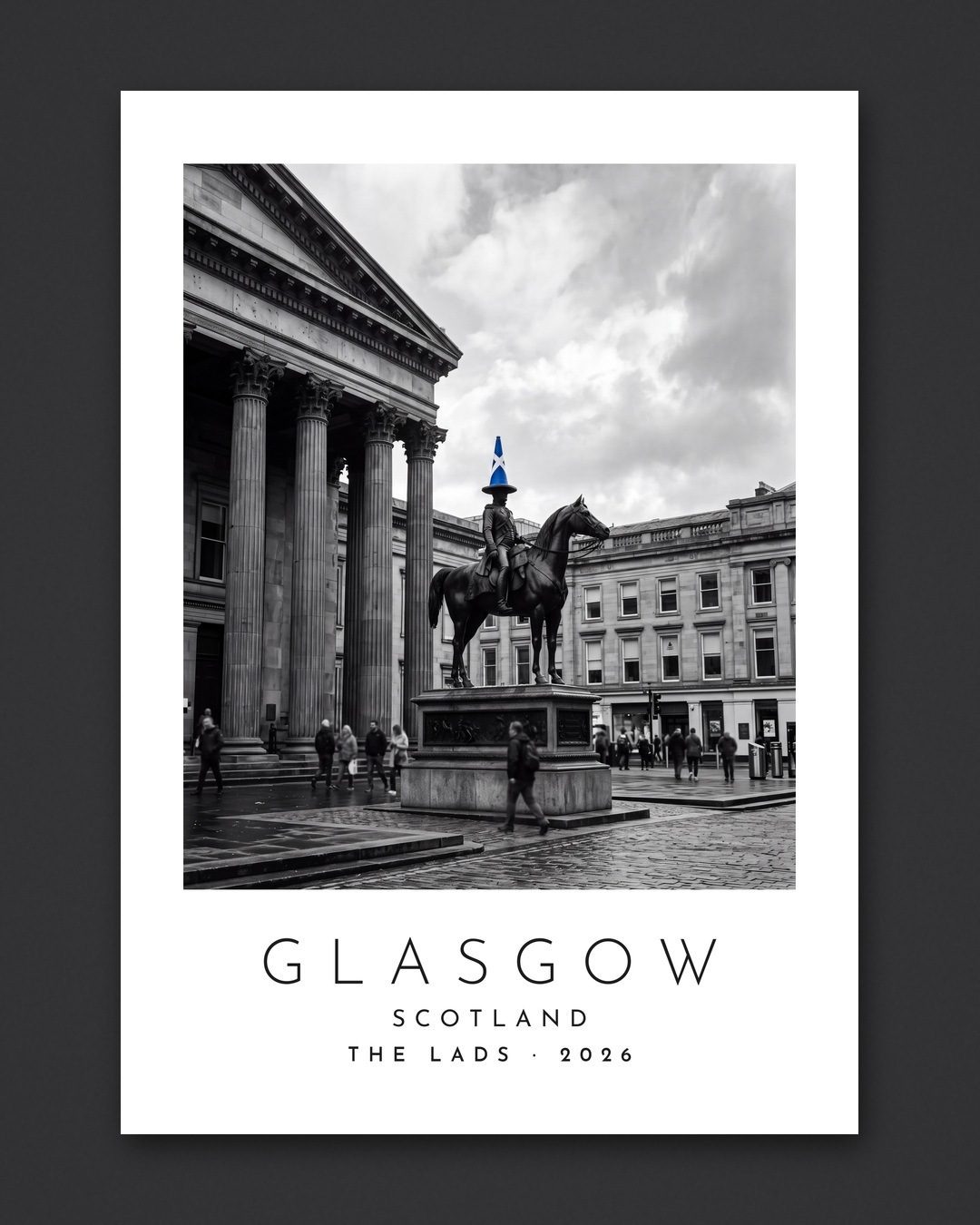 Our Trip Glasgow print: the unframed print