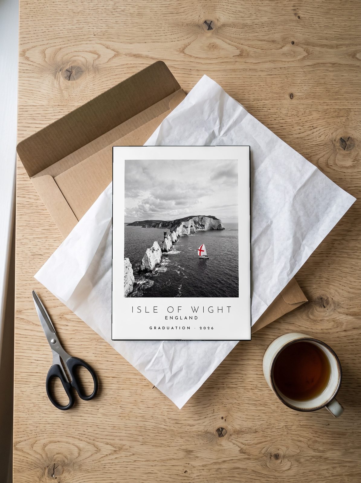 Our Trip Isle of Wight print: unboxing the unframed A4 print in its mailer
