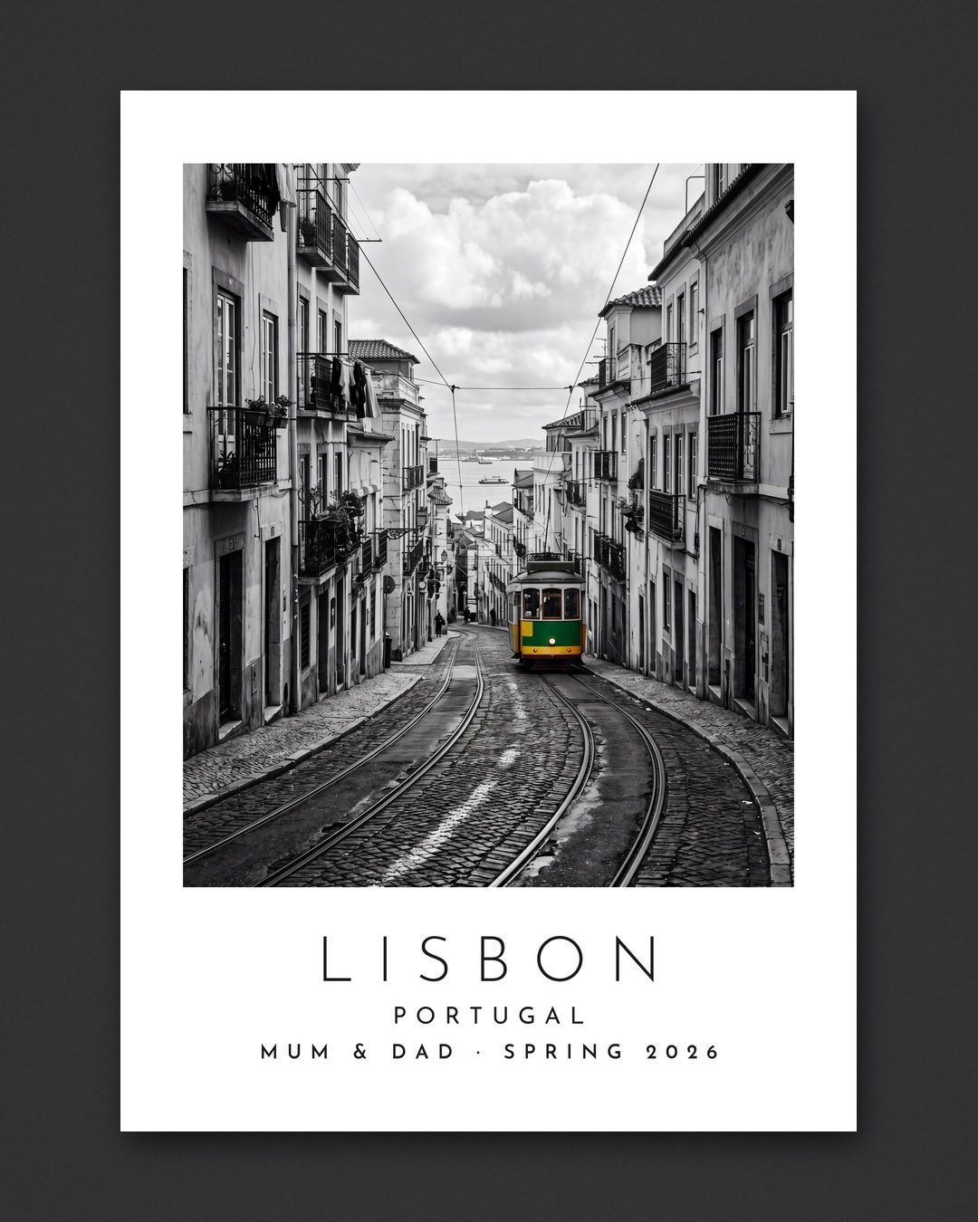 Our Trip Lisbon print: the unframed print