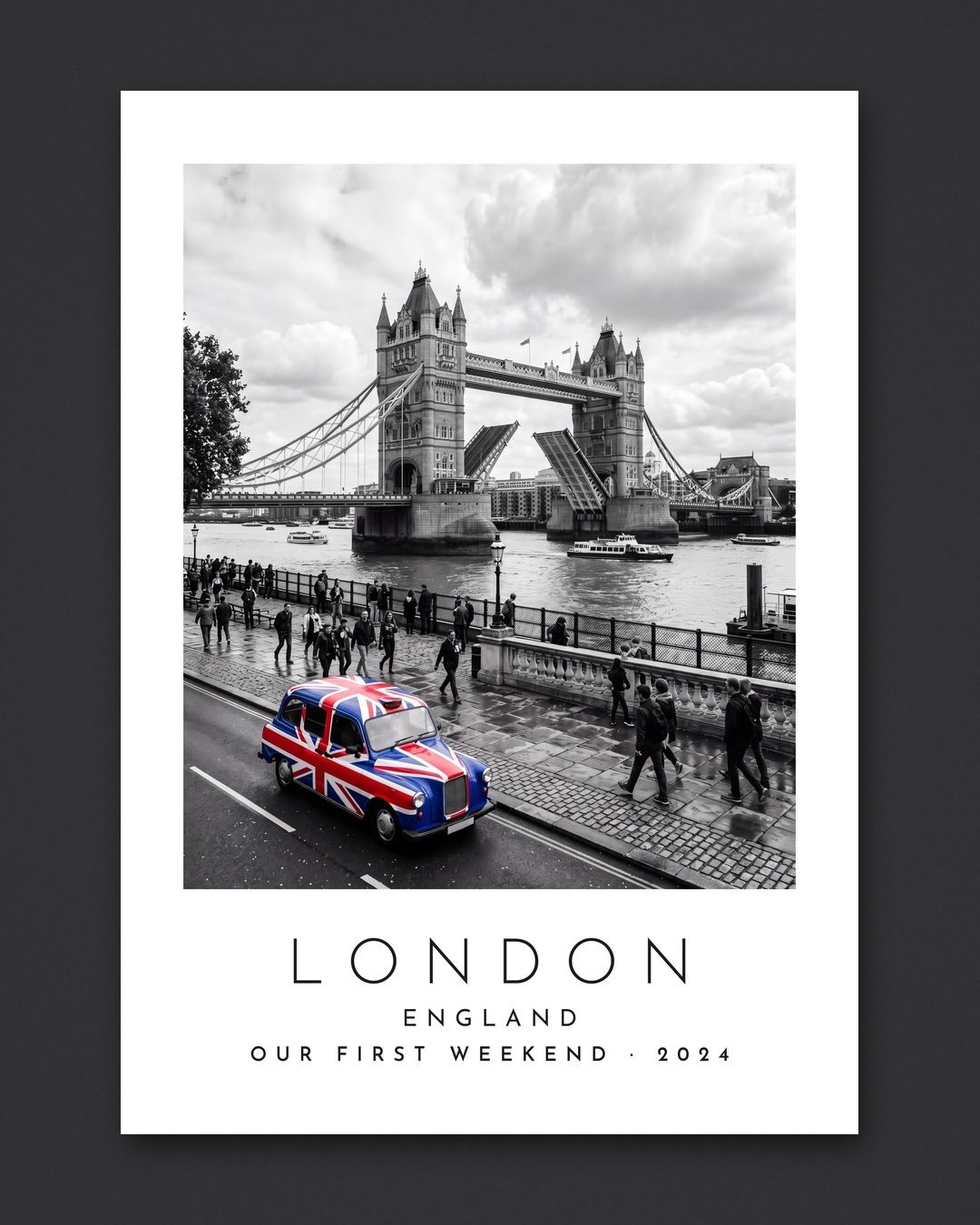 Our Trip London print: the unframed print