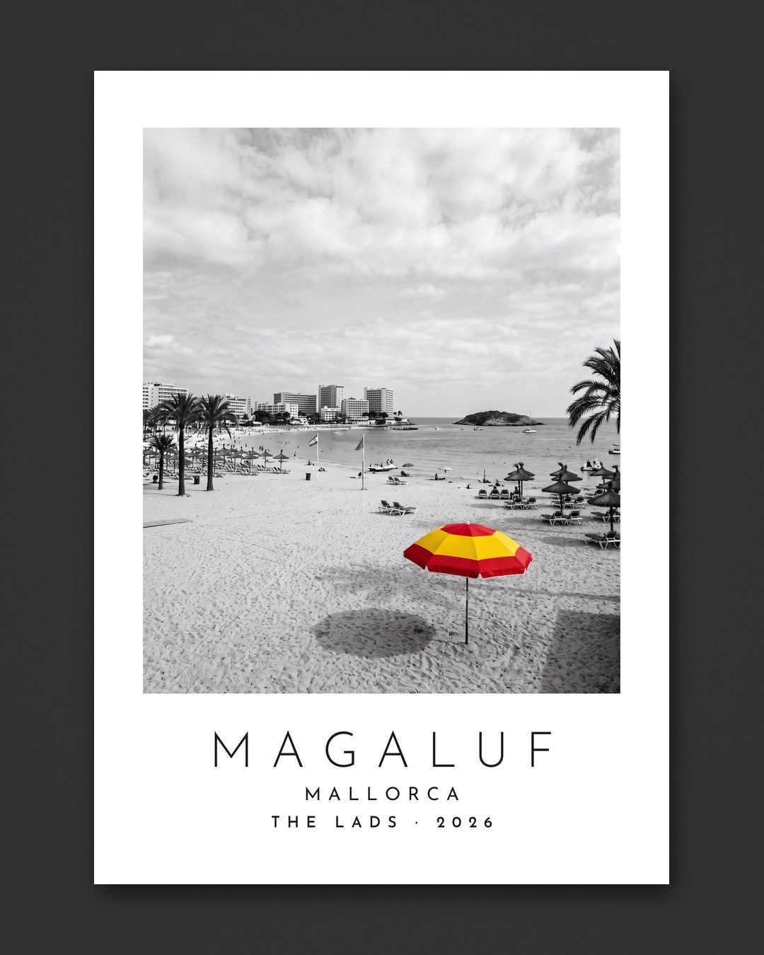 Our Trip Magaluf, Mallorca print: the unframed print