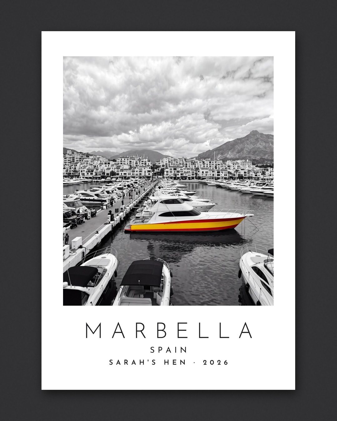 Our Trip Marbella print: the unframed print