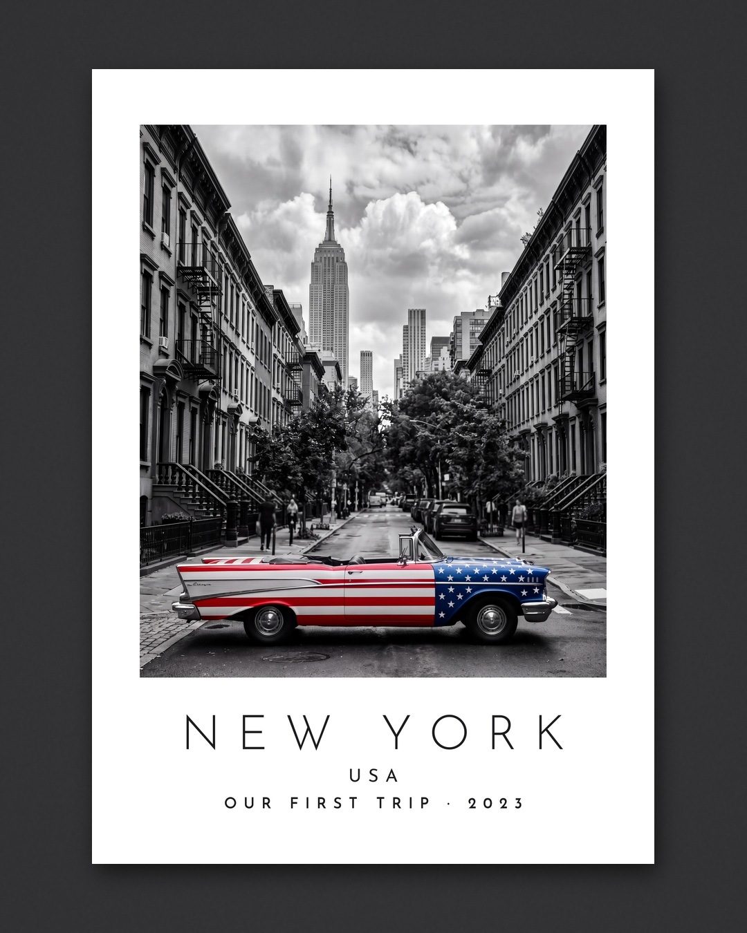 Our Trip New York print: the unframed print