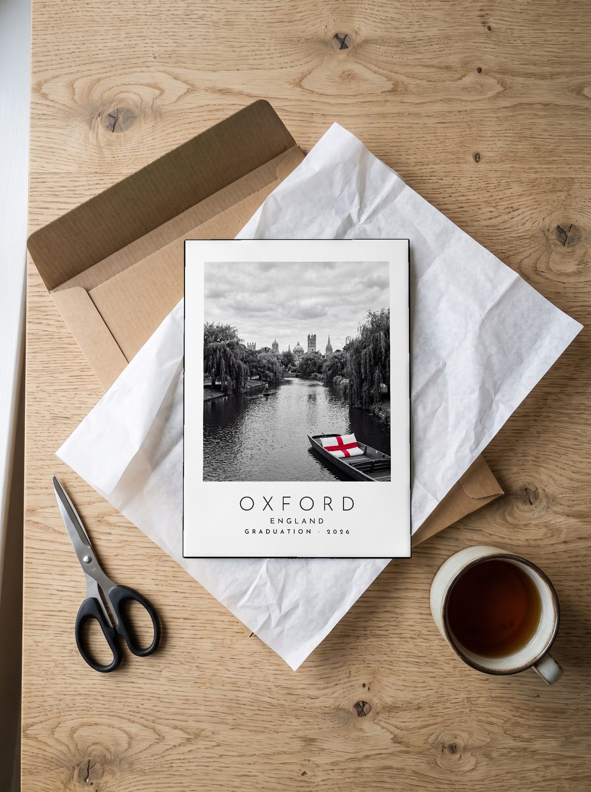 Our Trip Oxford print: unboxing the unframed A4 print in its mailer