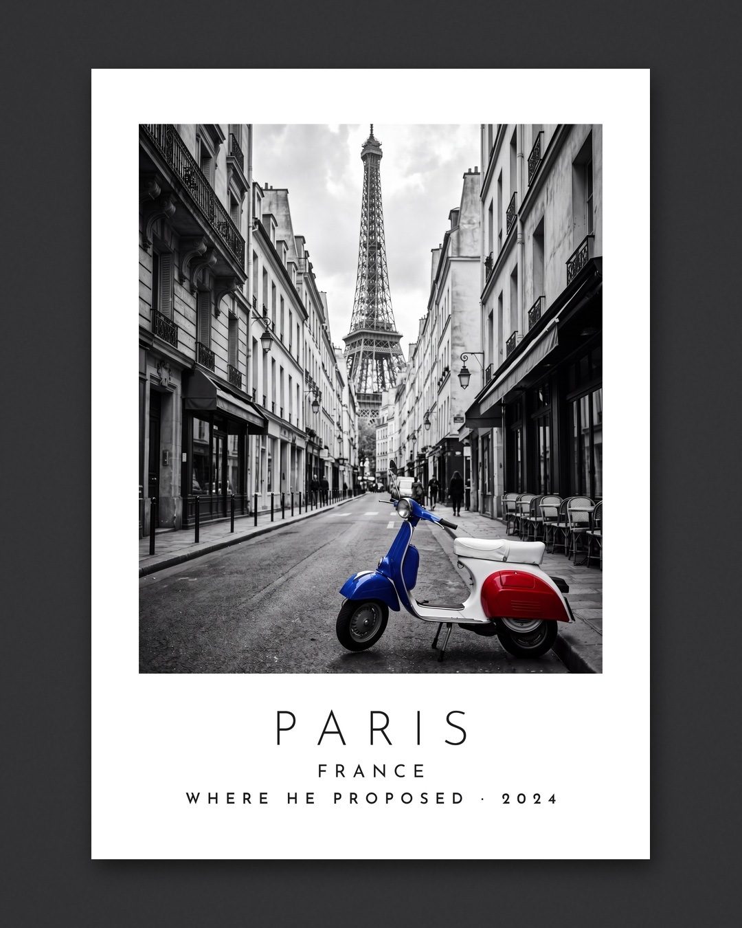 Our Trip Paris print: the unframed print