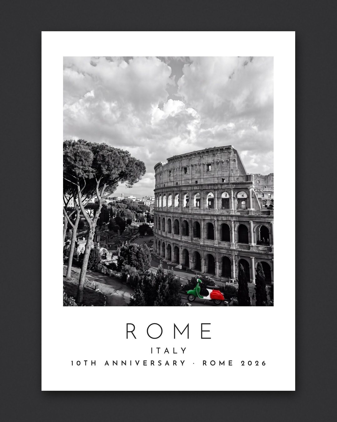 Our Trip Rome print: the unframed print