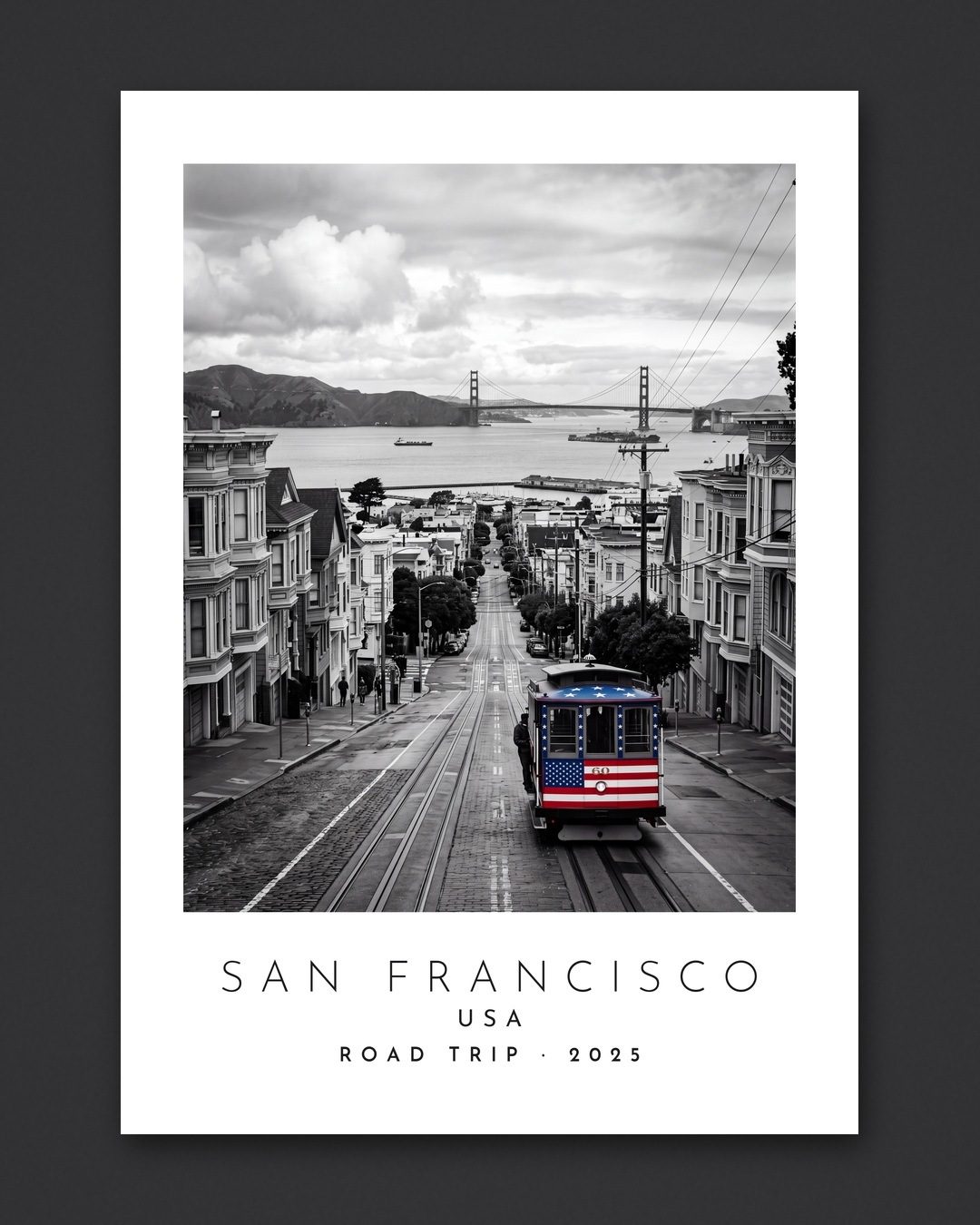 Our Trip San Francisco print: the unframed print
