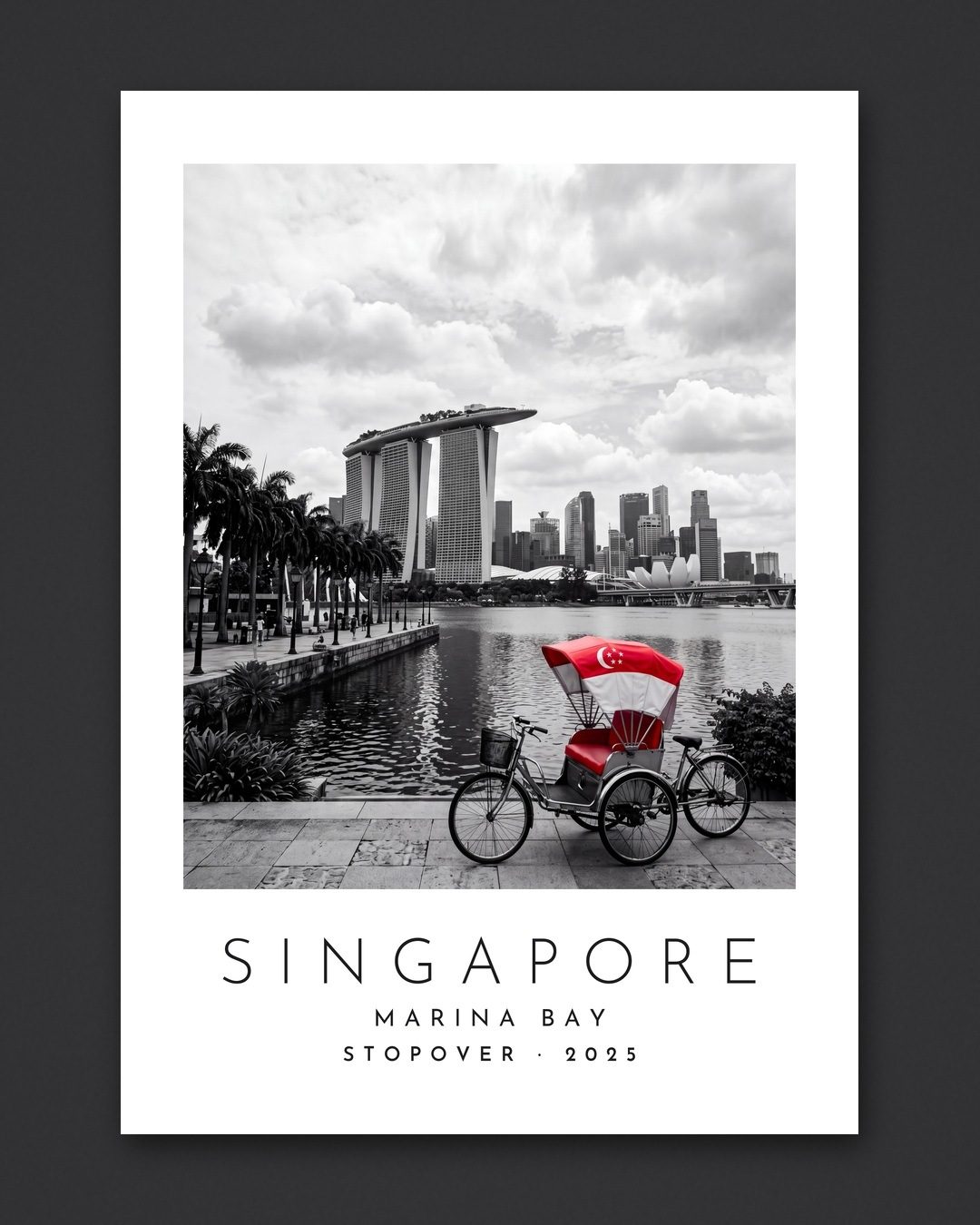 Our Trip Singapore print: the unframed print
