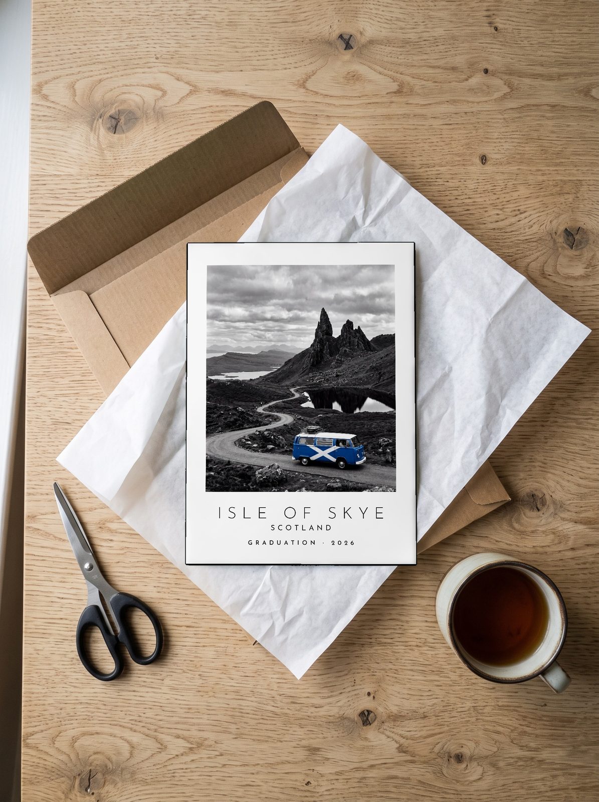 Our Trip Isle of Skye print: unboxing the unframed A4 print in its mailer