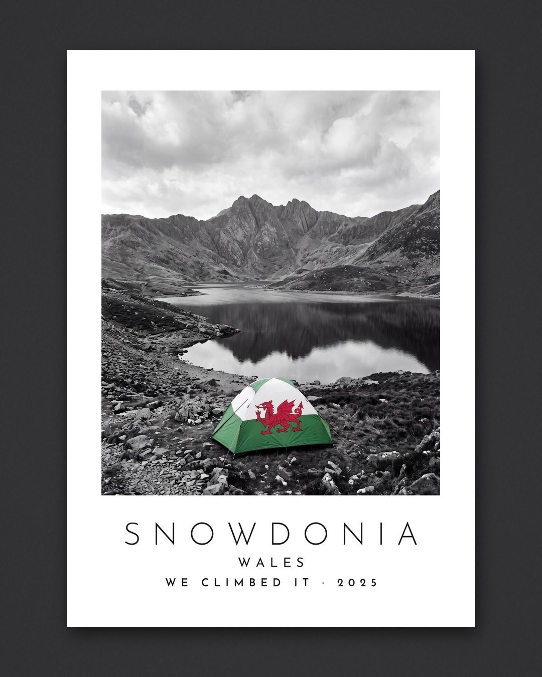 Our Trip Snowdonia print: the unframed print