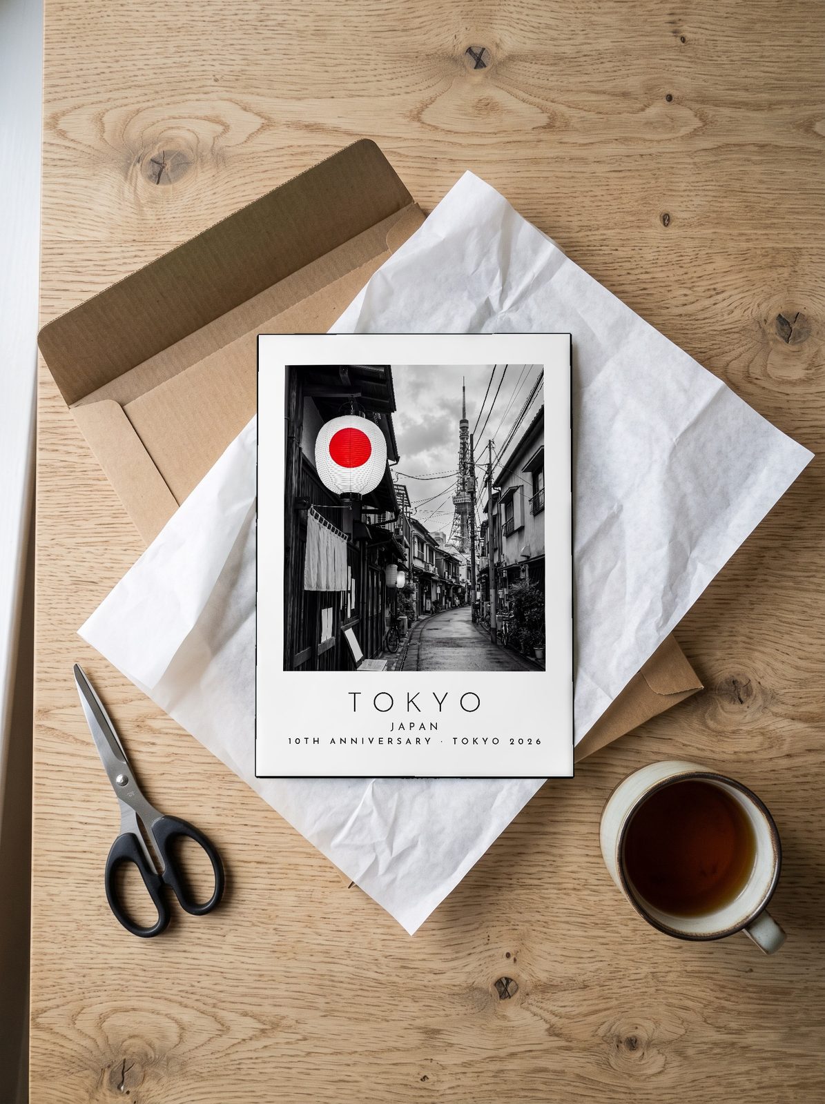 Our Trip Tokyo print: unboxing the unframed A4 print in its mailer