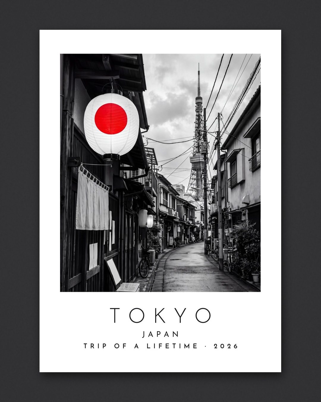 Our Trip Tokyo print: the unframed print