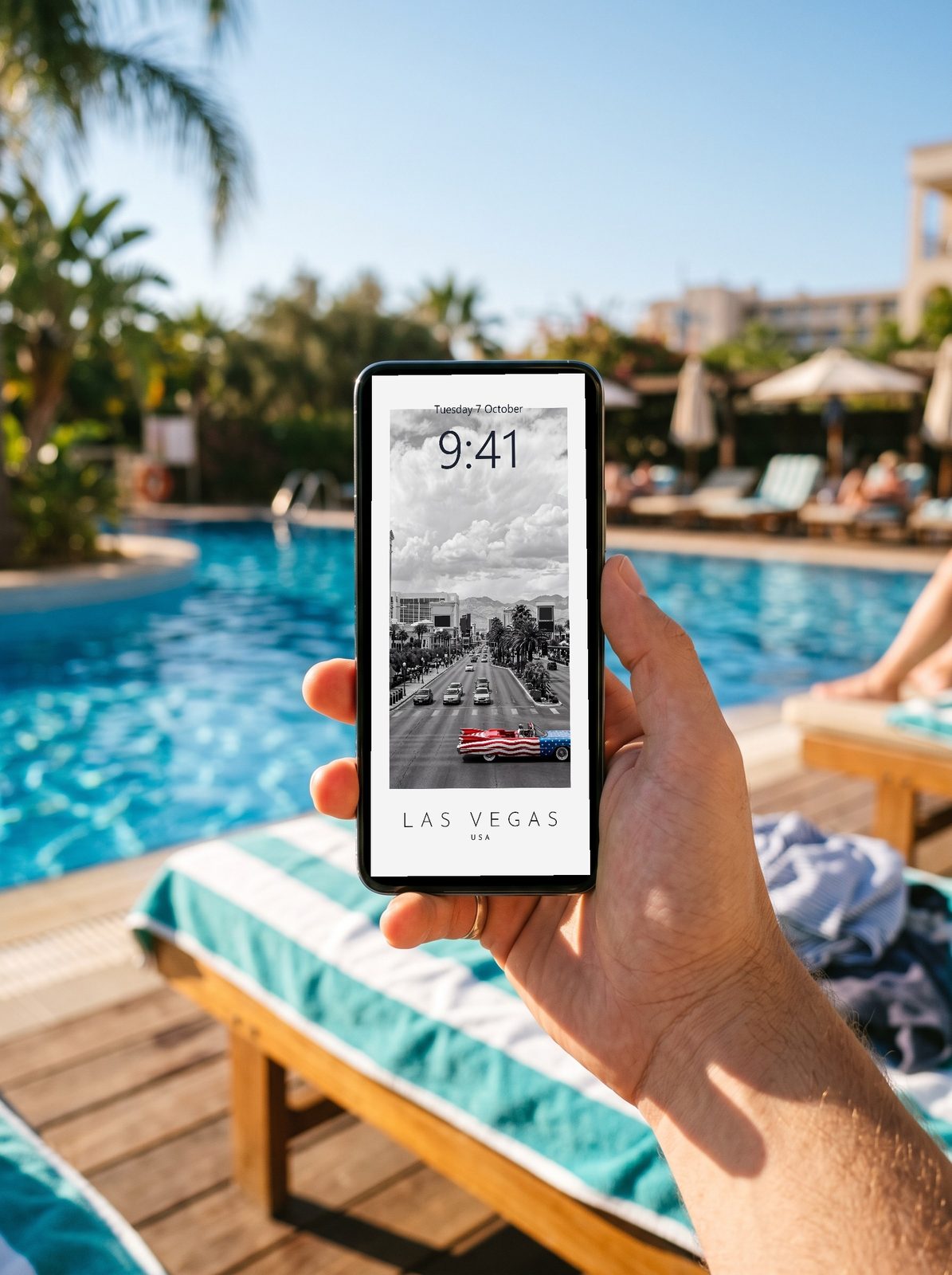 Our Trip Las Vegas print: as a phone lock screen wallpaper