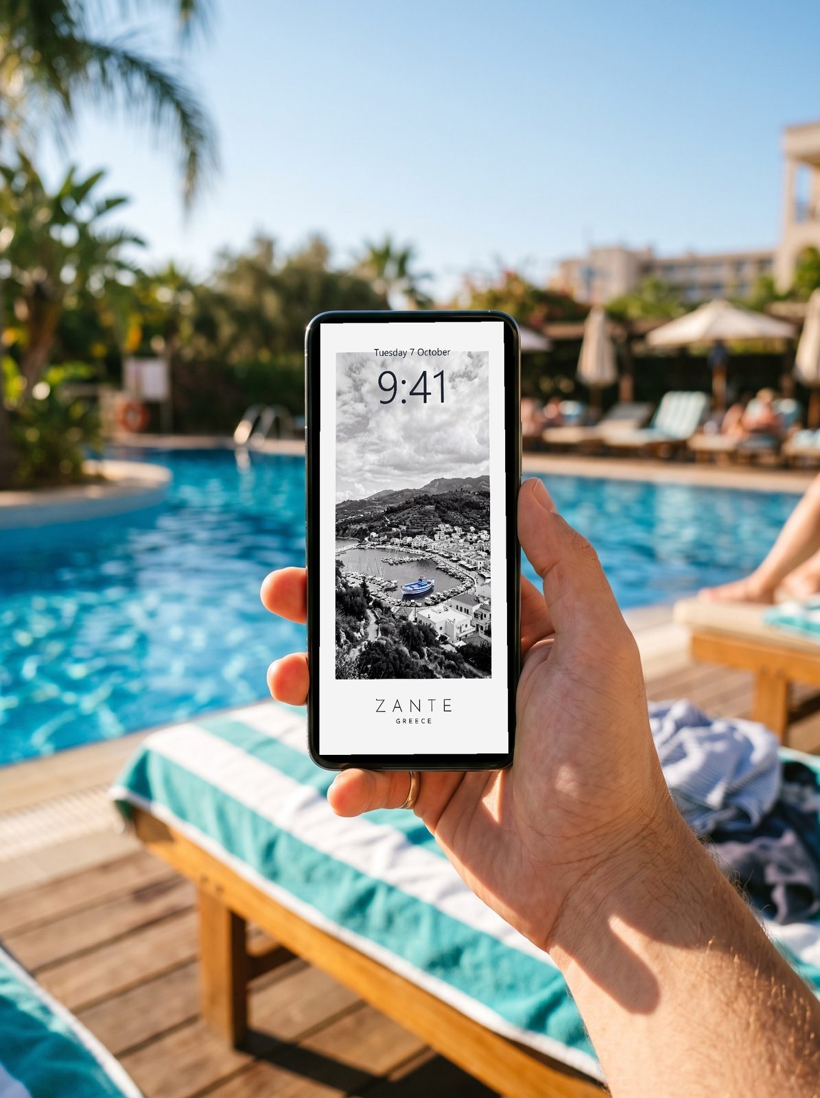 Our Trip Zante print: as a phone lock screen wallpaper